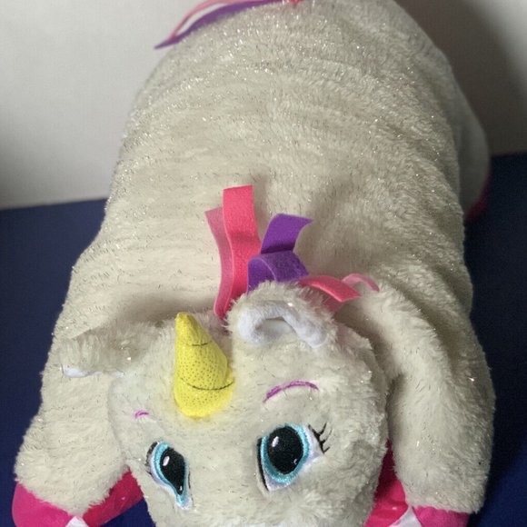 FlipaZoo Flip N Play Friends Sparkle Kitty to Glitter Unicorn  Soft Cuddly Cute - Picture 4 of 11